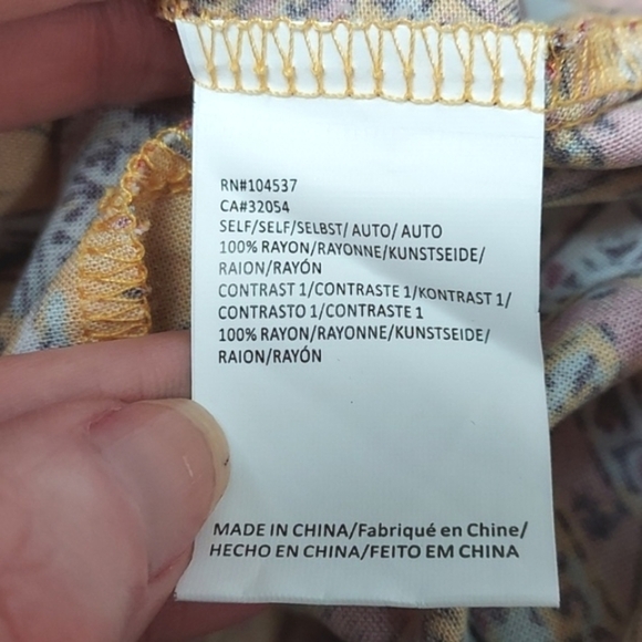 Anthropologie TINY Ismelda Tunic Dress Floral Yellow Printed Long Sleeve Small - Picture 14 of 16